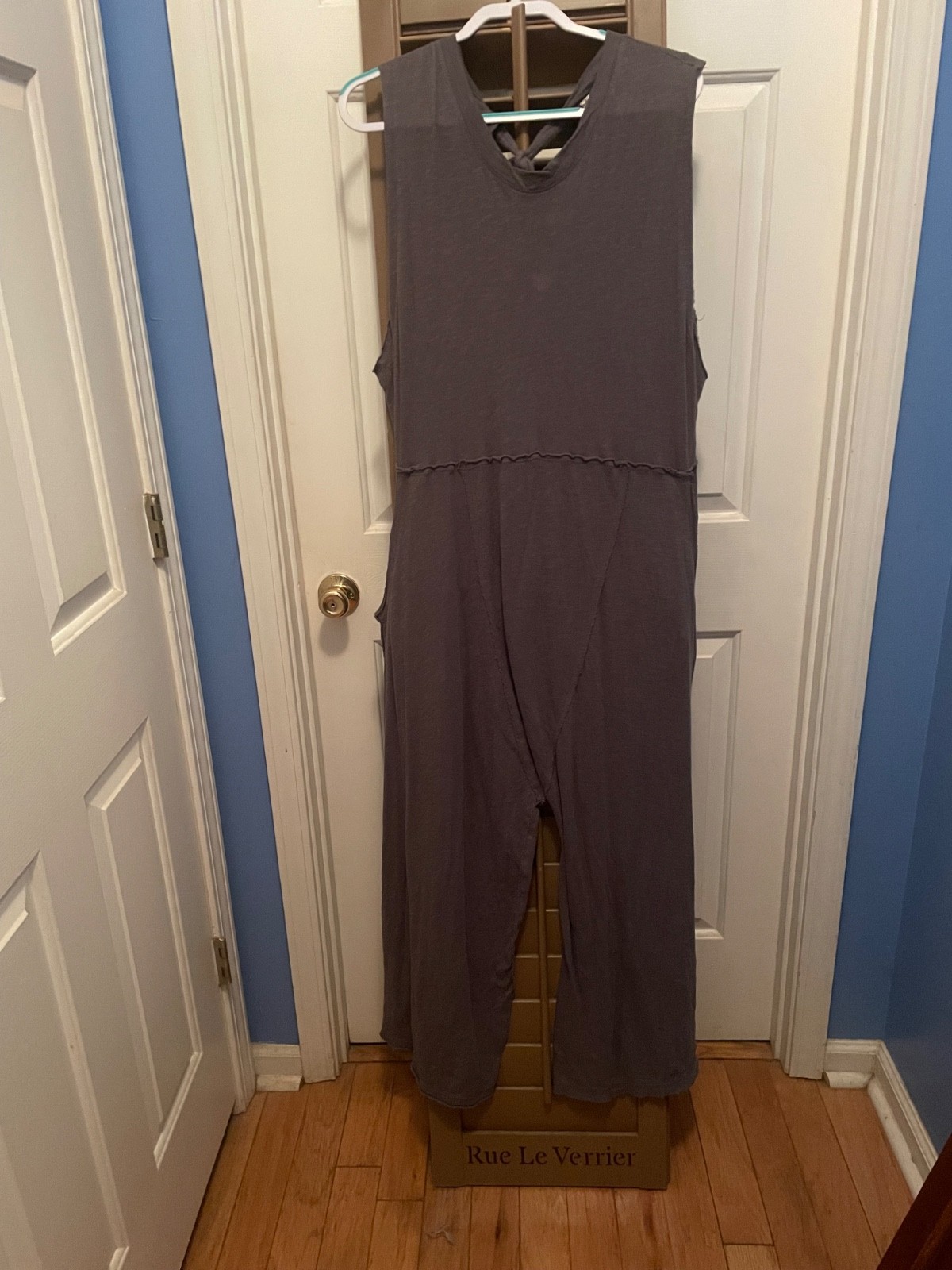 Free People Women’s Initimately Homebody Wide leg Charcoal Gray Romper Jumper L