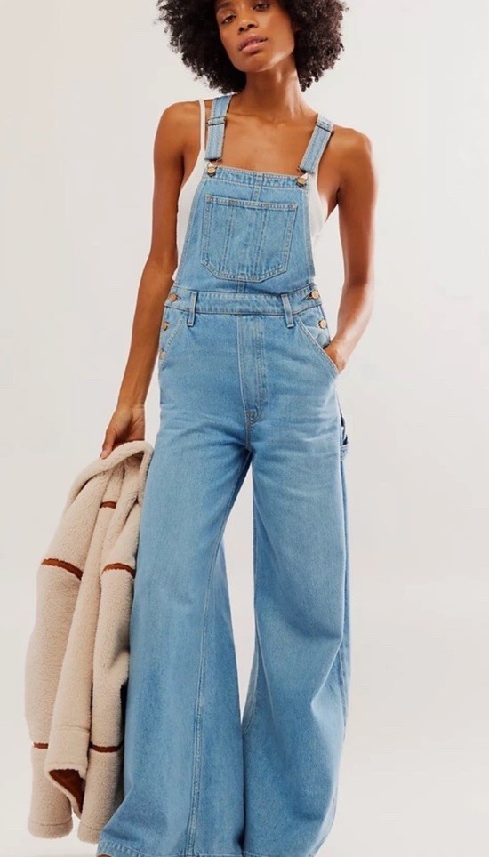 MOTHER Snacks The Sugar Cone Heel Overalls in All You Can Eat Size S