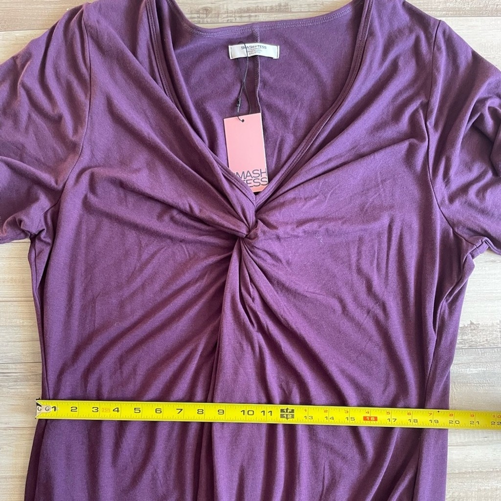 Smash + Tess Plum V-Neck Layla Twist Front Tie Romper size XXL NWT