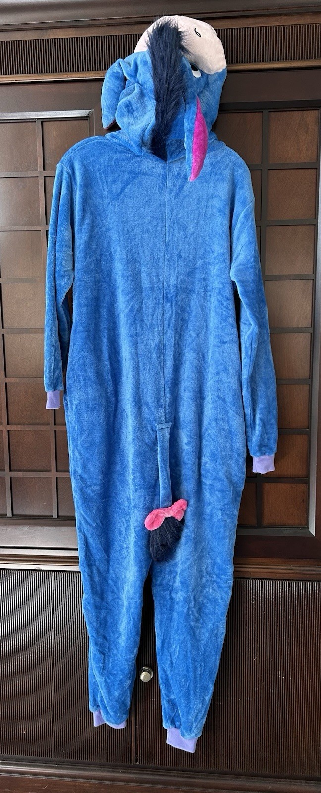 Eeyore, Winnie The Pooh Plush Fleece One Piece Zip Up Jumpsuit Romper Adult Size