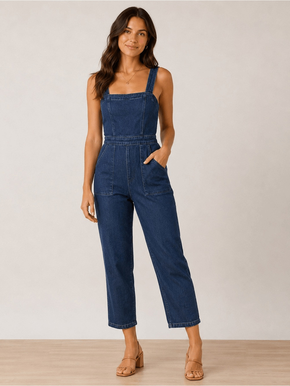 J.Crew Jeans Denim Overall Jumpsuit Size 4 Medium Indigo Basic One Piece K3974