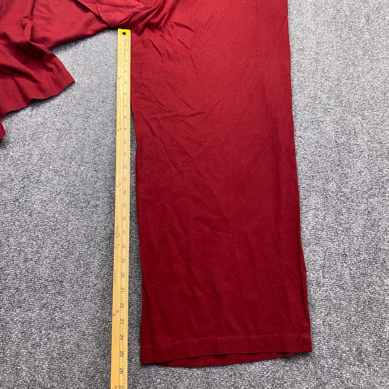 Linen Blend Short Sleeve Wide Leg Jumpsuit Red Wine Button Back Tie Waist