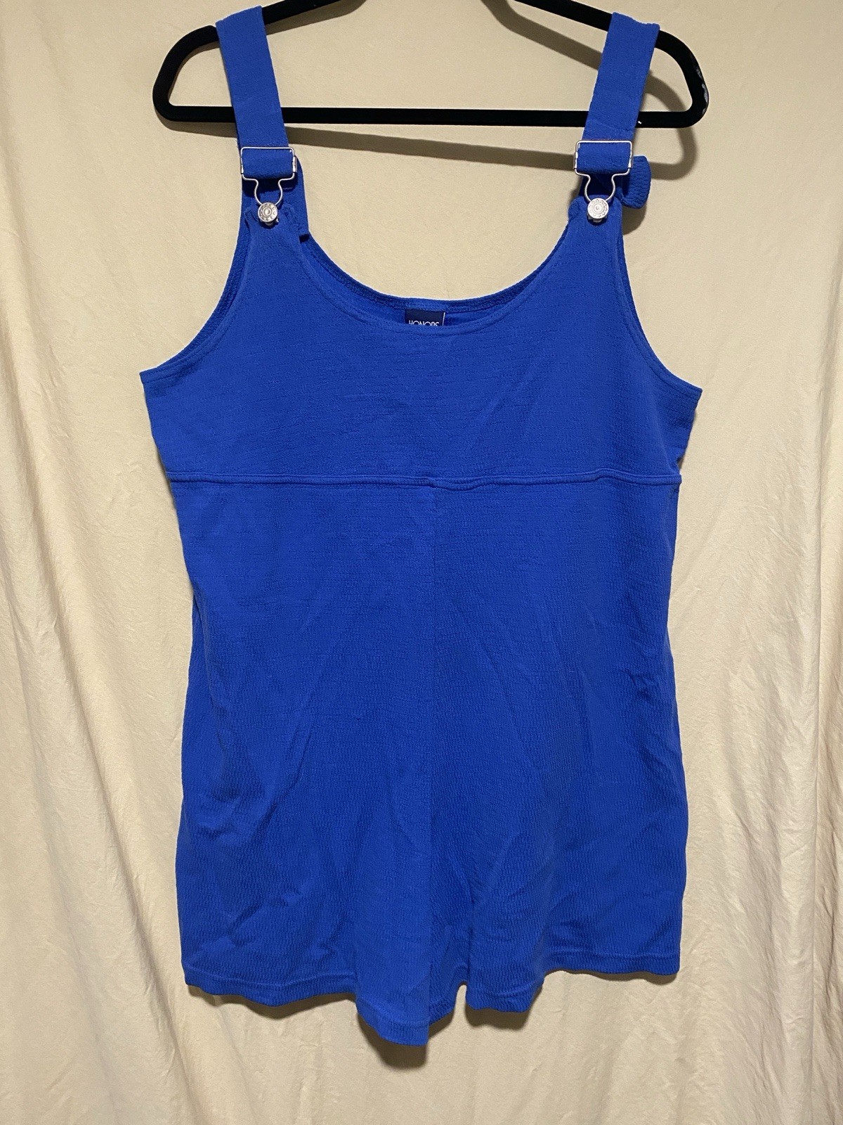 Women’s XL Blue Cloth Bibs Overalls Poly Cotton Blend Adjustable Straps