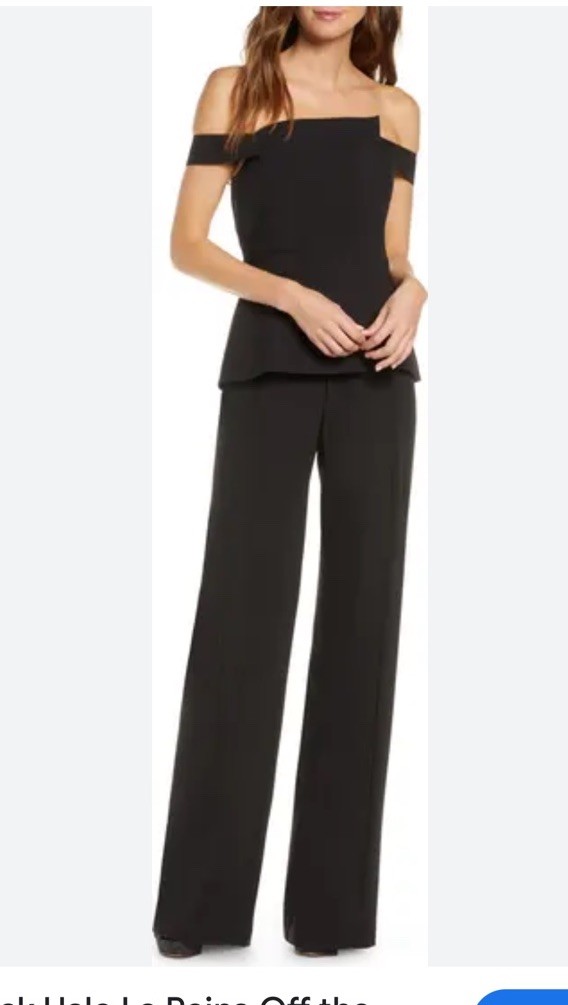 BLACK HALO La rein Off The Shoulder Jumpsuit sz 4