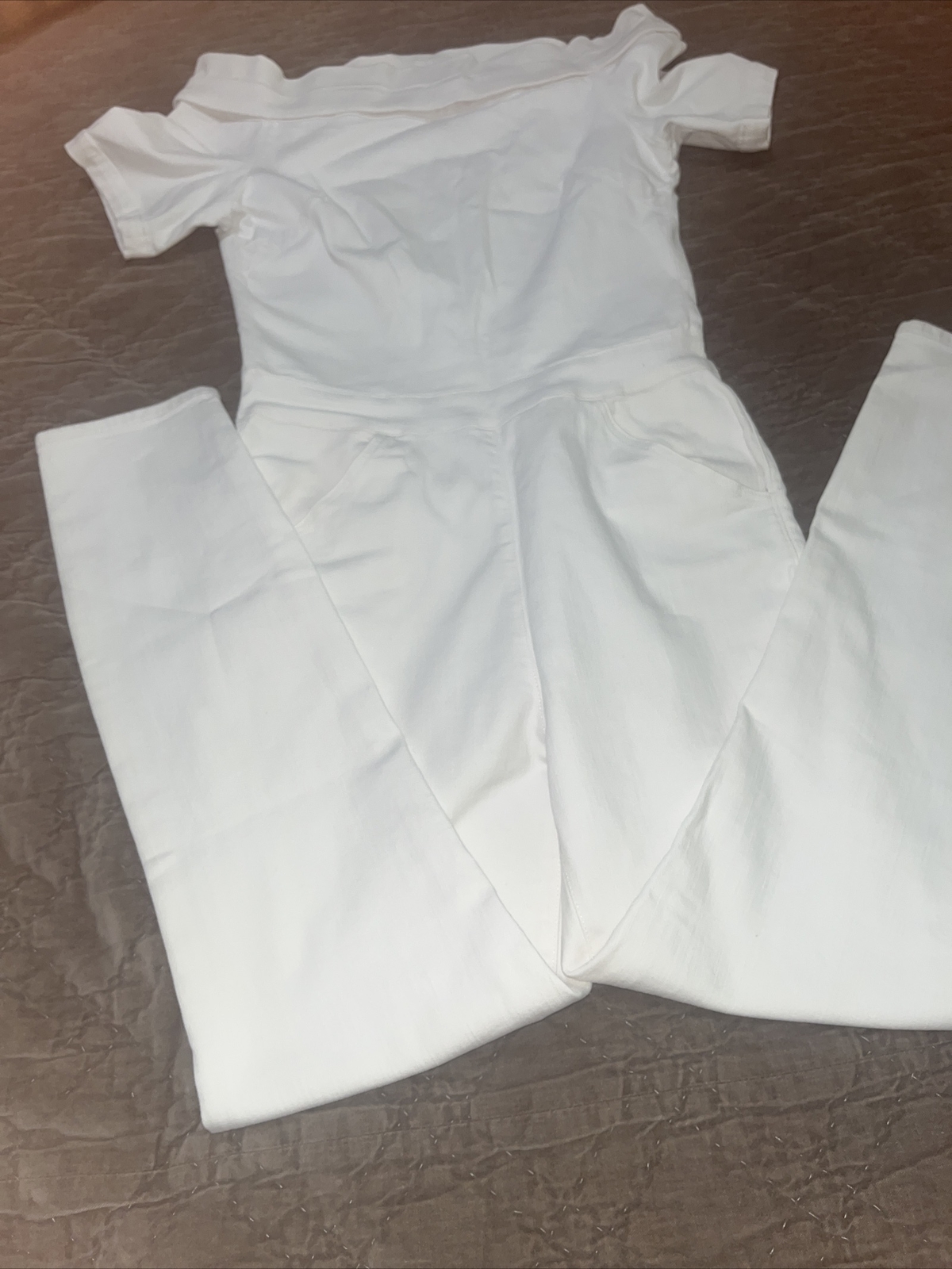 3 X 1 NYC White Jumpsuit Body Suit M