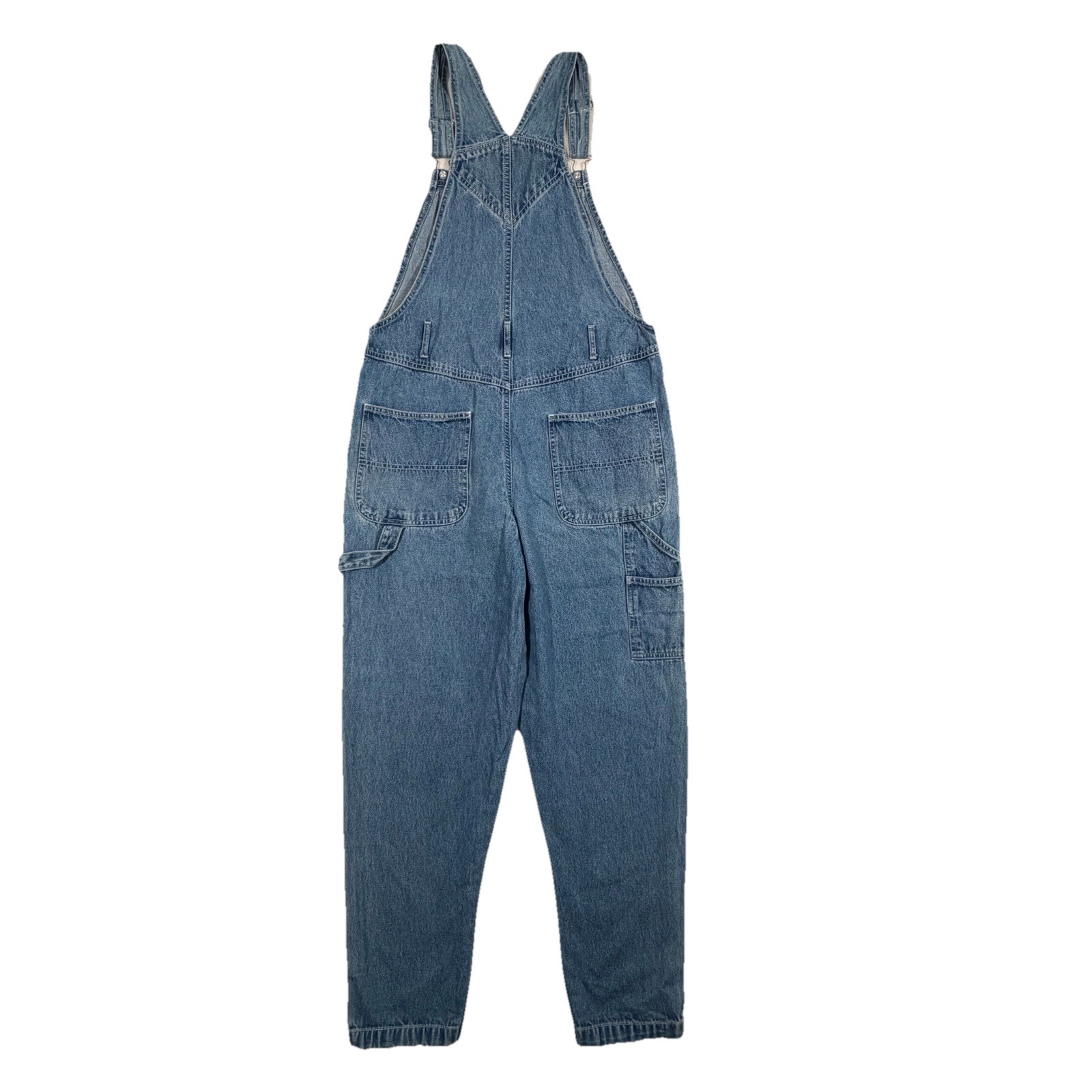 Women’s Vtg Disney Eeyore Denim Bib Overalls Sz L Winnie The Pooh Y2K