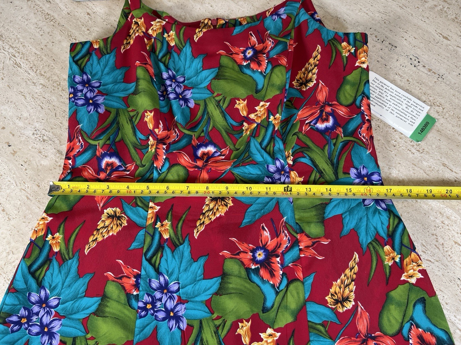 Vintage John Roberts Tropical Floral Romper Back Zip Women’s Size 10 NWT
