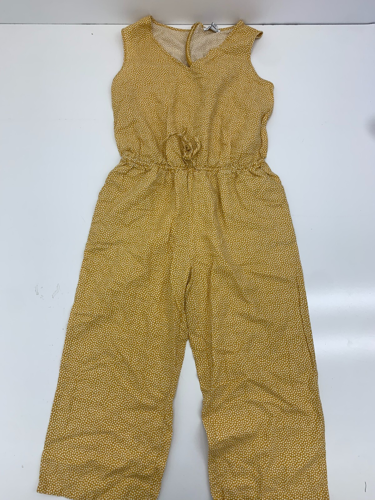 Amazon Essentials Womens yellow Polkadot Print Jumpsuit Size 10