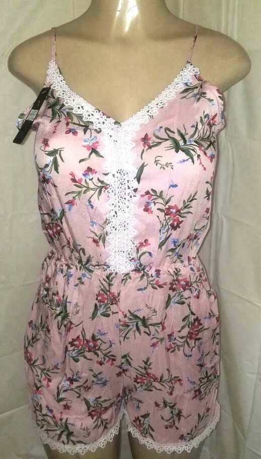 C-Mode Pink Floral Romper Large/X-Large
