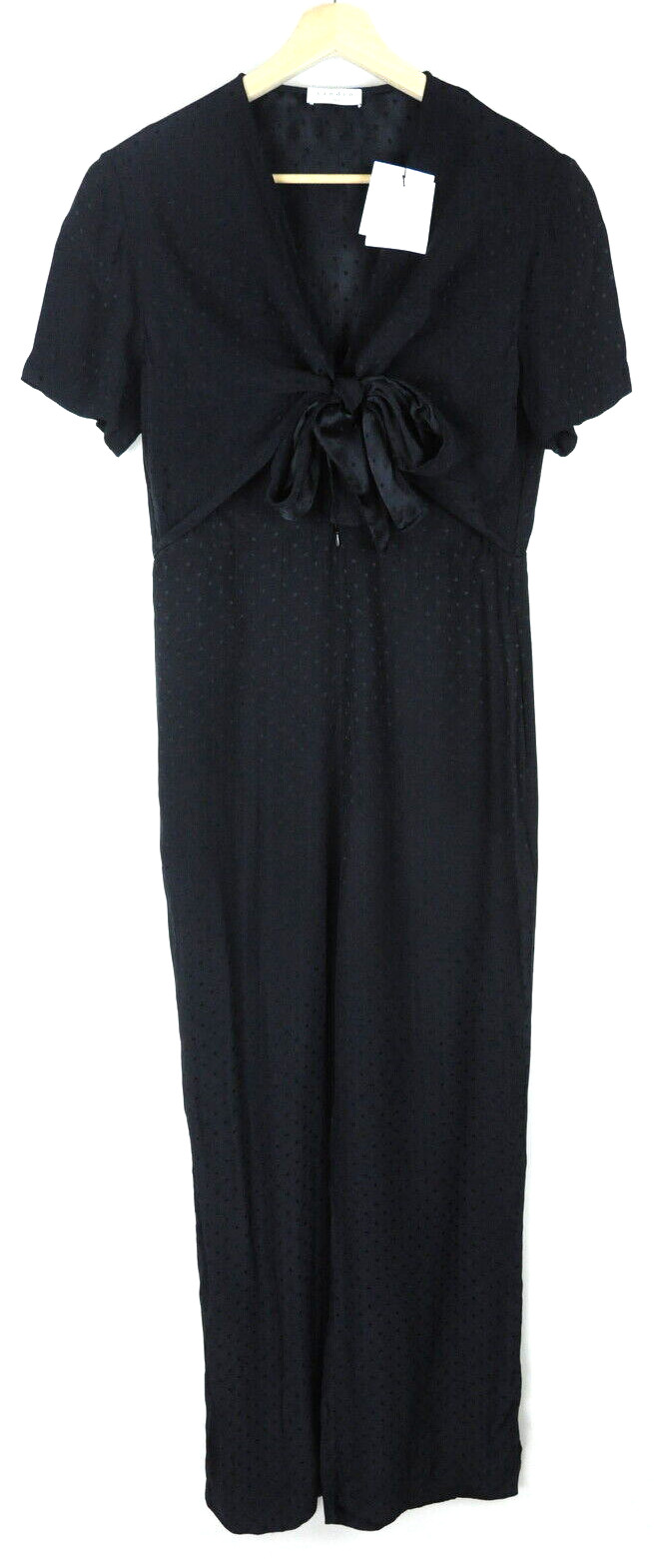 SANDRO Duckie Jumpsuit Womens (EU) 40 Short Sleeve Patterned Polka Dot Wrap