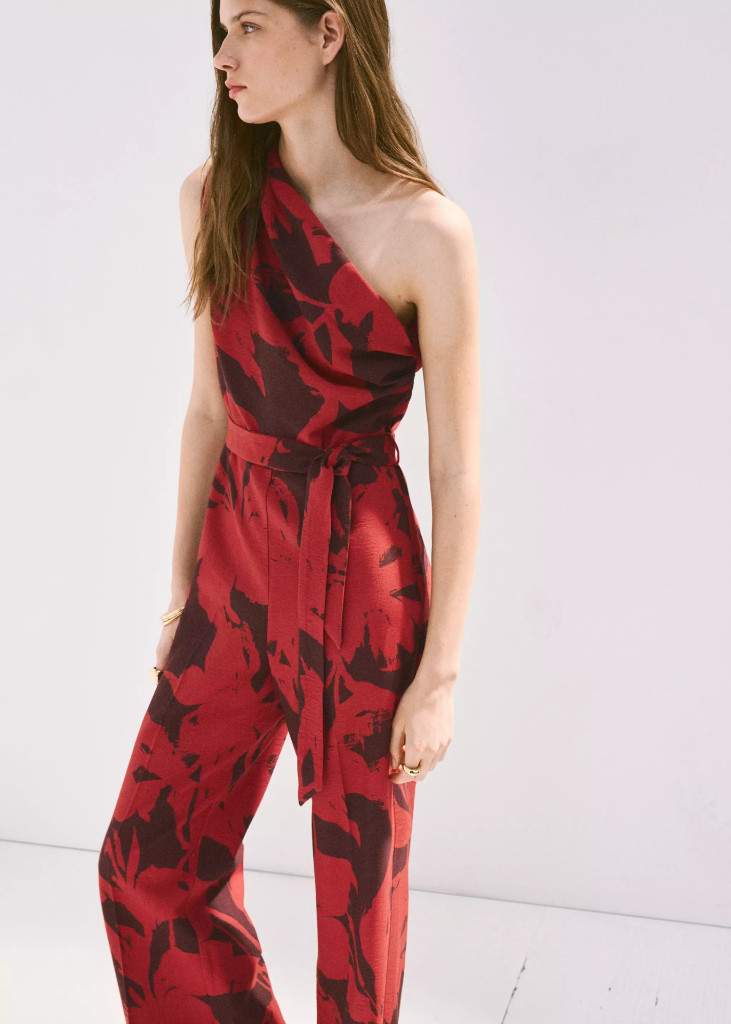 NWT mango Printed asymmetrical jumpsuit