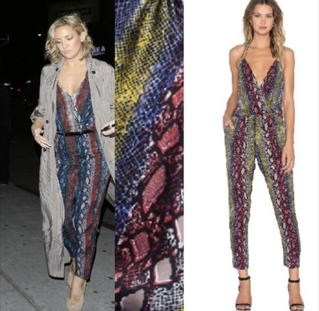 Ella Moss Rainbow Snake Jumpsuit – Revolve Colorful Cocktail Party Festival XS