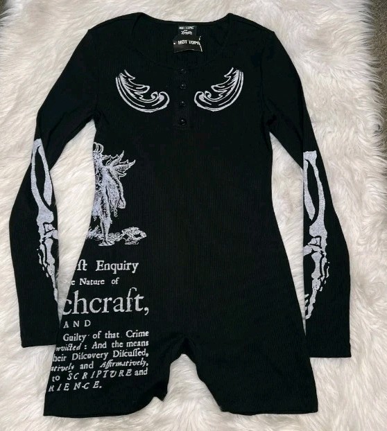 HOT TOPIC ROB ZOMBIE WITCHCRAFT RIBBED ROMPER NWT SZ-L