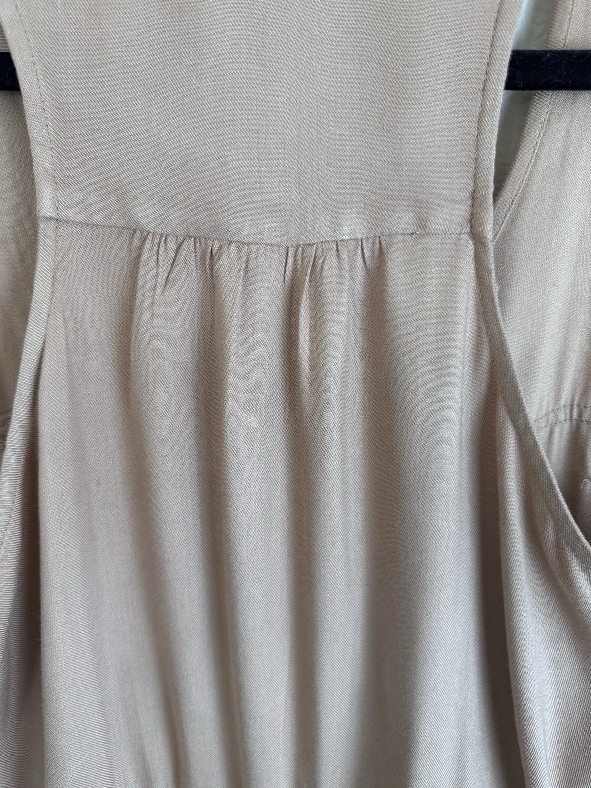 Iris Sleeveless Drawstring Utility Romper in Khaki Size M