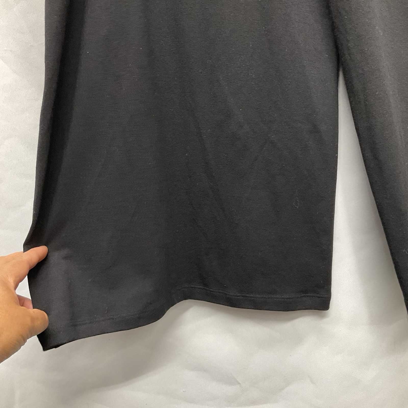 Eileen Fisher Black Cami Jumpsuit L Cotton Stretch Jersey Crop Wide Leg