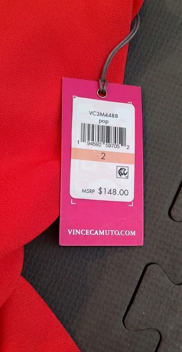 Vince Camuto Women’s Halter Tie-Back Wide-Leg Jumpsuit – Ultra Red Size 2