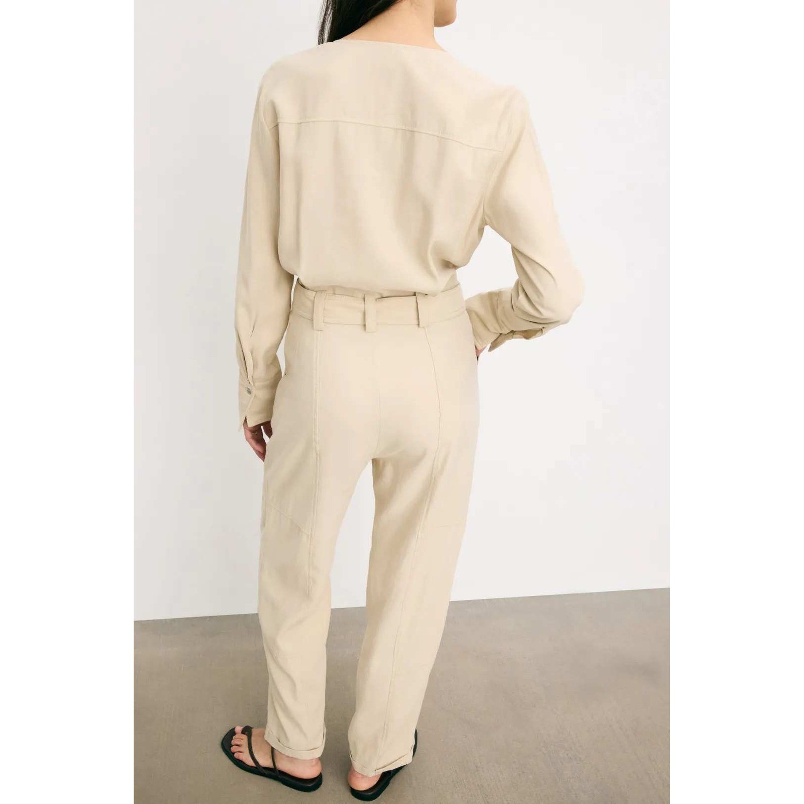 BOSS Belted Jumpsuit With Popper Placket Suit Size 12
