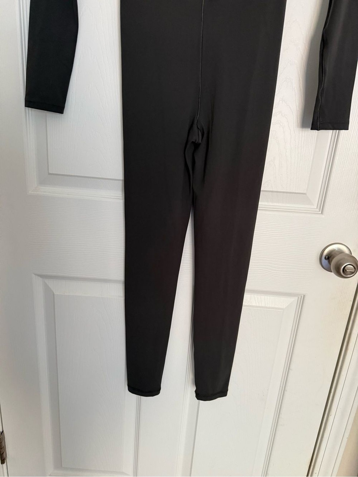 Aerie Offline XS Real Me Long-Sleeve Square Neck Jumpsuit Charcoal Lounge Yoga