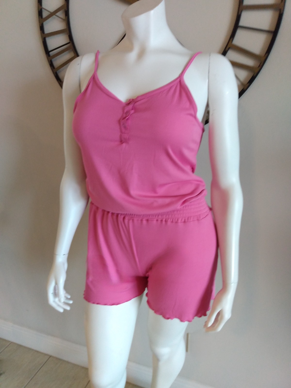 Love To Sleep One Piece Sleeveless Romper Fuchsia Juniors Plus Size 3X