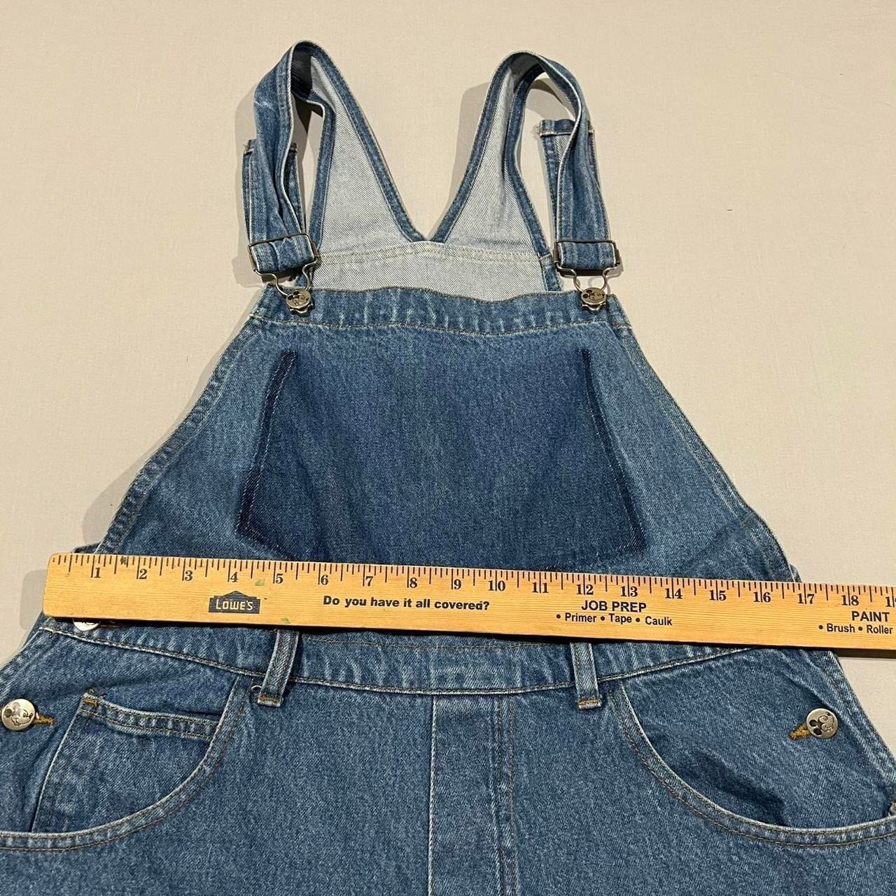 Vintage Mickey Mouse Disney Blue Denim Overalls Ghost Pocket Jerry Leigh L