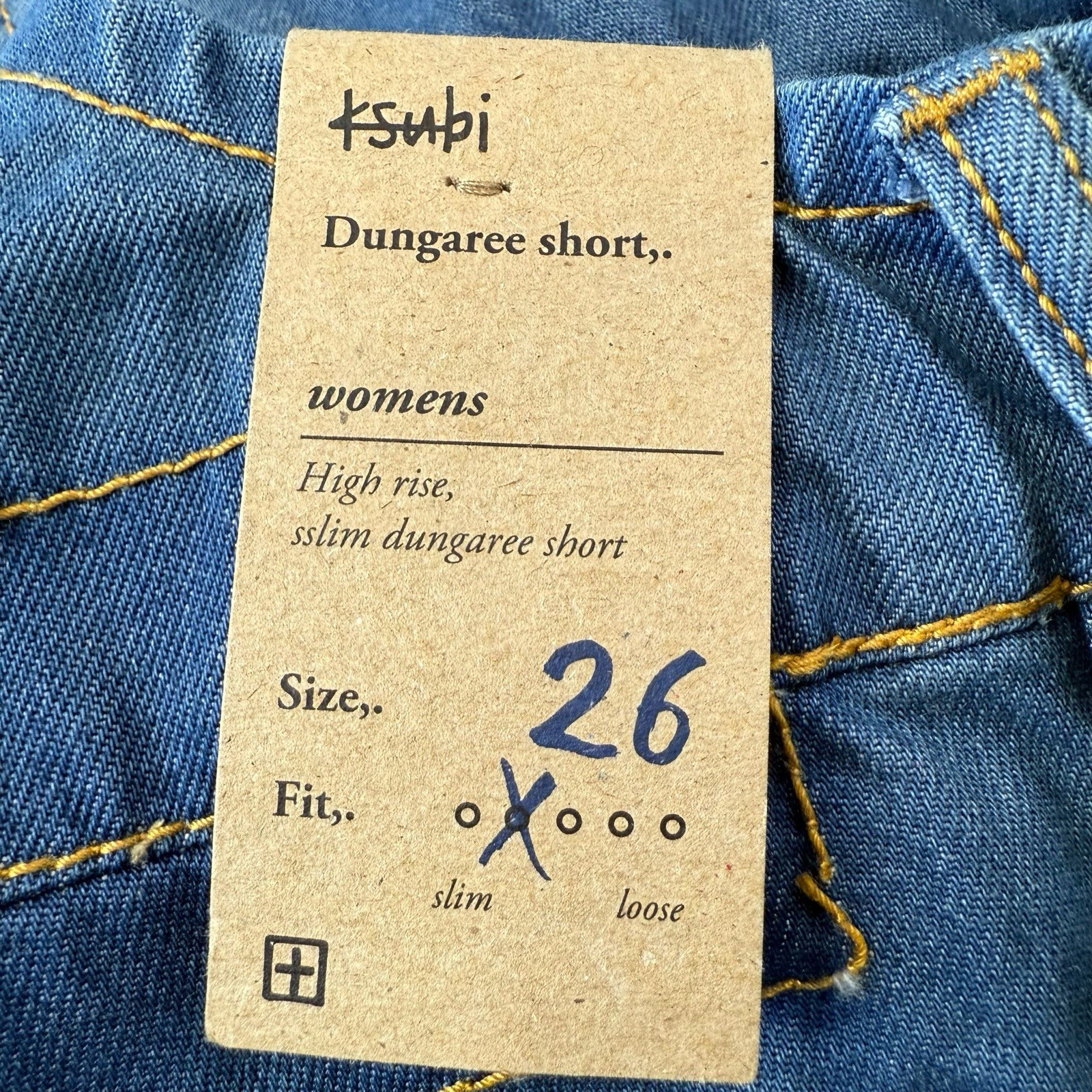 Ksubi Size 26 8 Aus Blue Denim Mikey Short Dungarees Overalls Aus Designer NWT