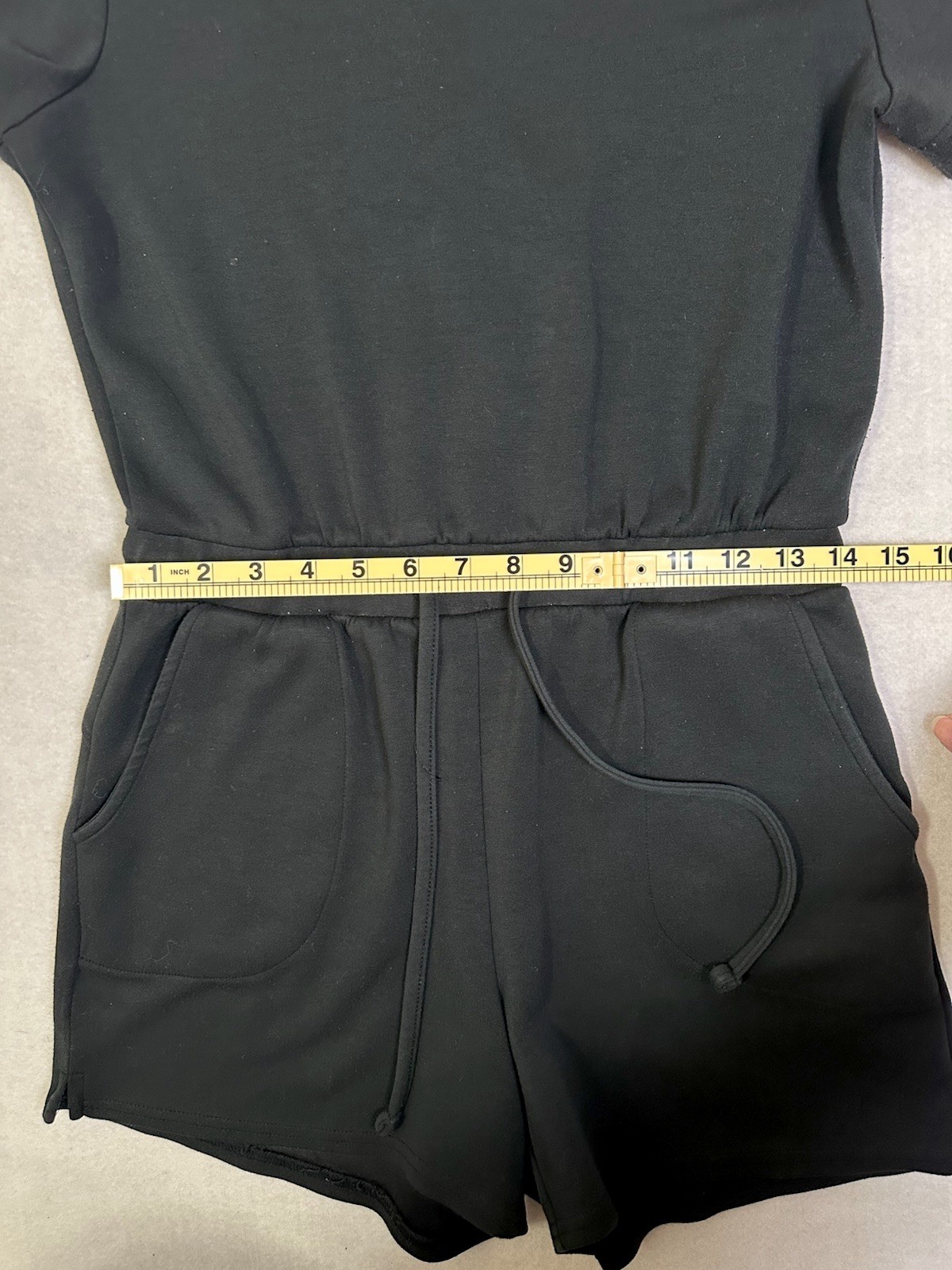 Serra Romper Women’s Small Shorts Short Sleeve Black Athleisure Casual Sporty