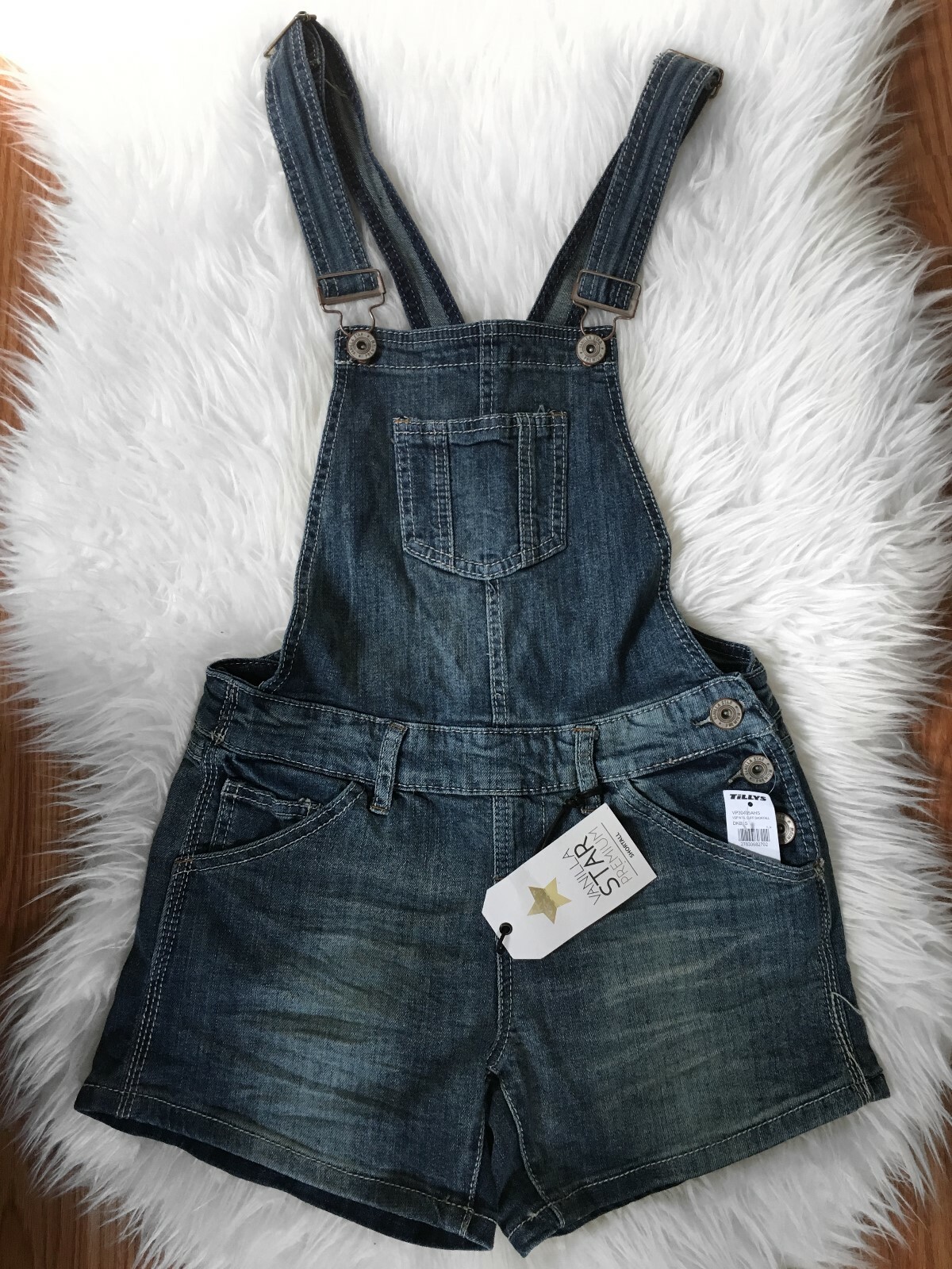 NEW Tilly’s Denim Shorts Overalls Size Small Jeans by Vanilla Star Premium 