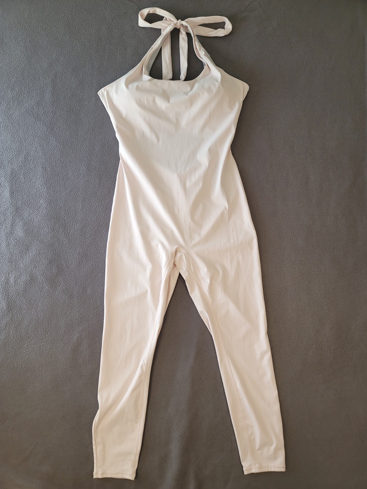 NWT Halara SoftlyZero Halter Jumpsuit L Large Pink One Piece Yoga Unitard New