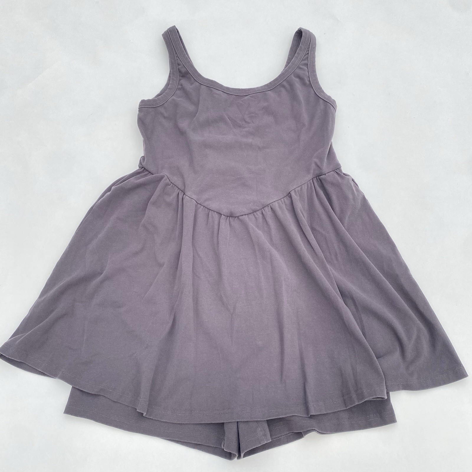 Cider Cotton Romper Large Gray Tank Sleeveless Skirt Dress Shorts Beach Summer
