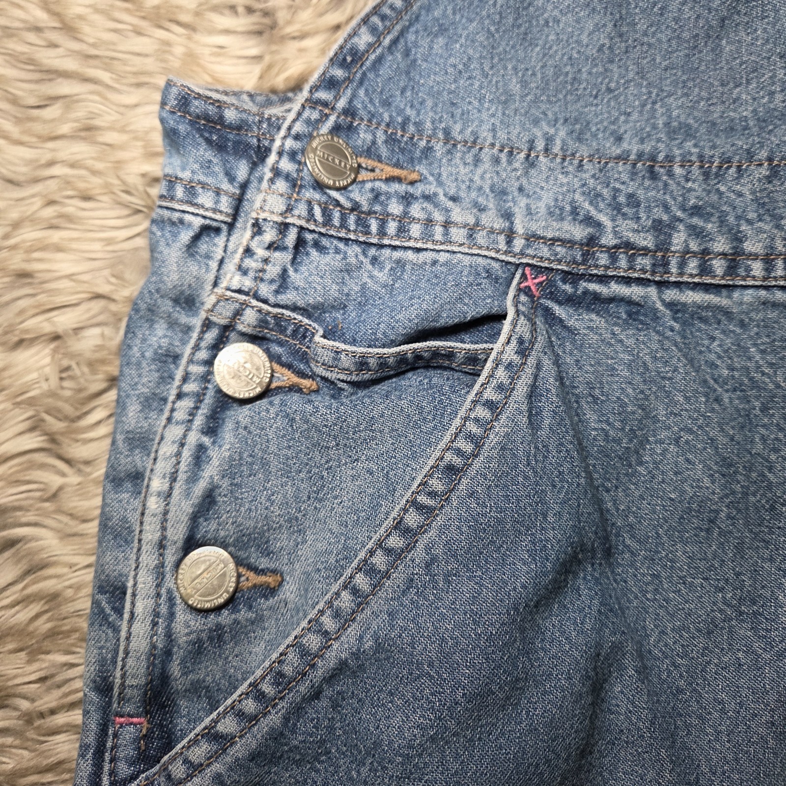 Vintage Mickey Unlimited Denim Shortalls Women’s Size 22W 24W Blue Jean Overalls