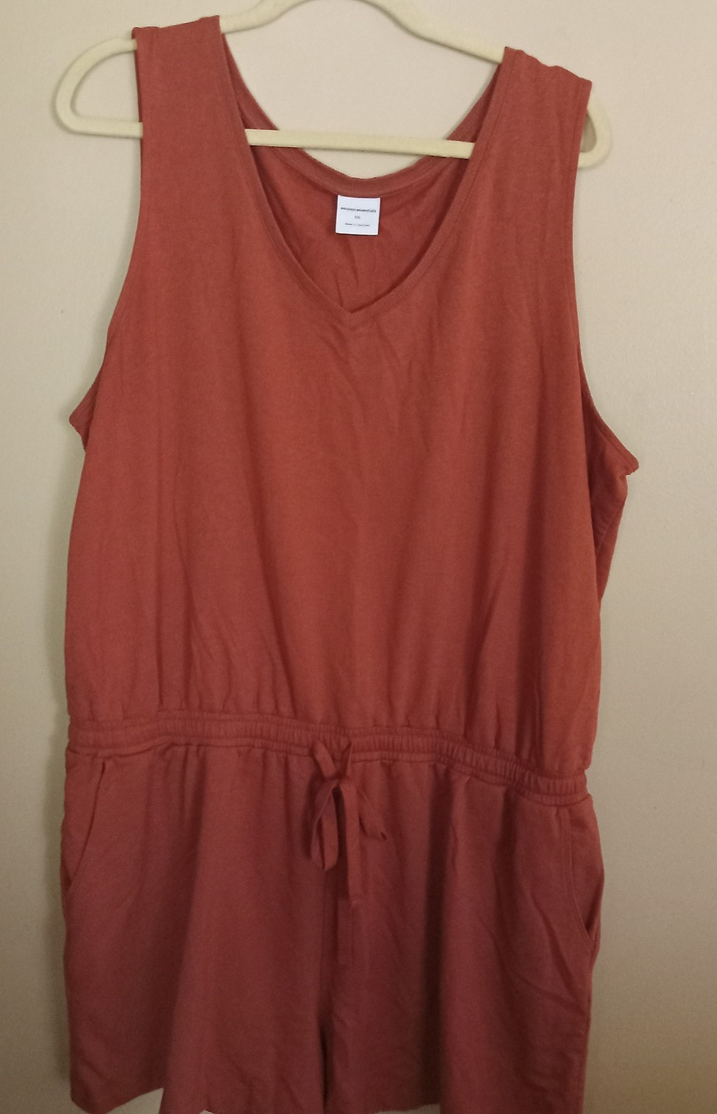 Plus XXL 2X Sleeveless Shorts Romper Orange Indie Granola Festival Boho Summer