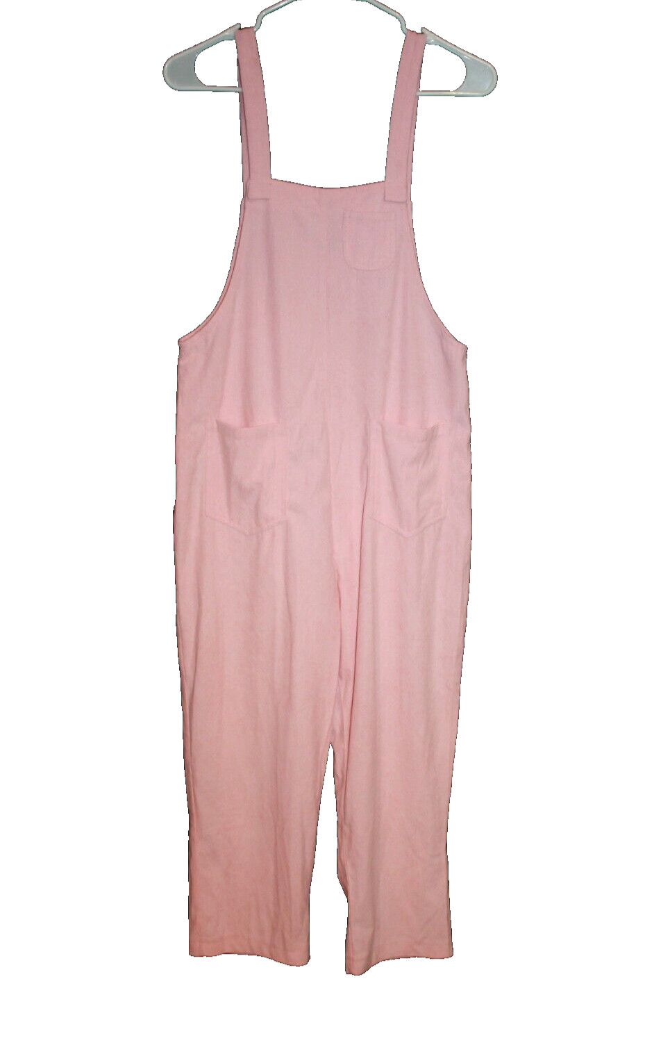 Shein Womens Size XS 2 Pink Jumper Jumpsuit Overalls Corduroy Ribbed W/ Pockets