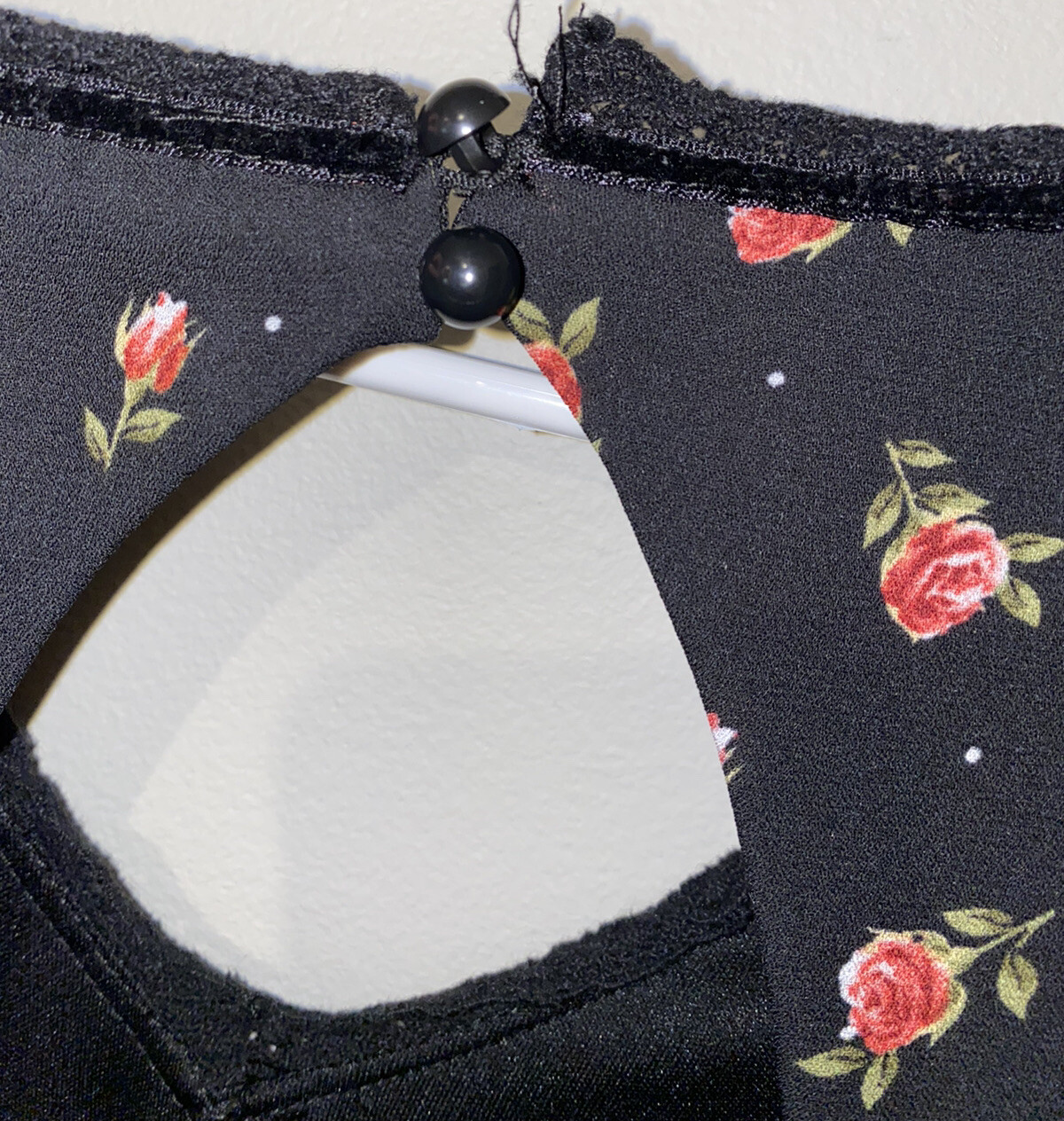 Disney Princess Size Small Shorts Romper, Black with Roses, Long Sleeve