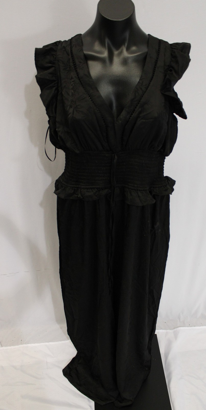 And Now This Women’s Petite Solid Color Jumpsuit BL1 Black Size Petite XL