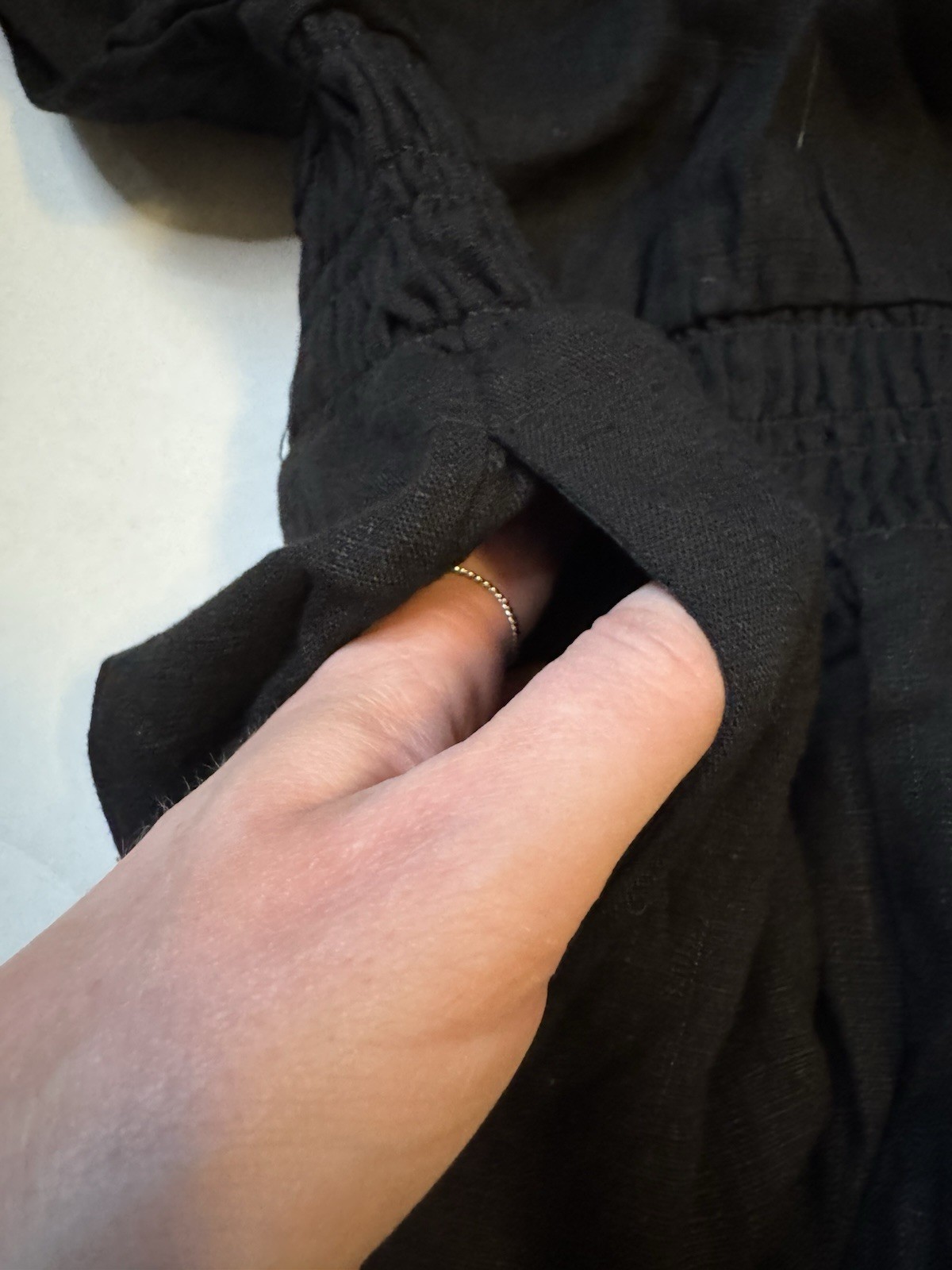 Mono b Black Linen Short Sleeve Shorts Romper Size M With Pockets NWT
