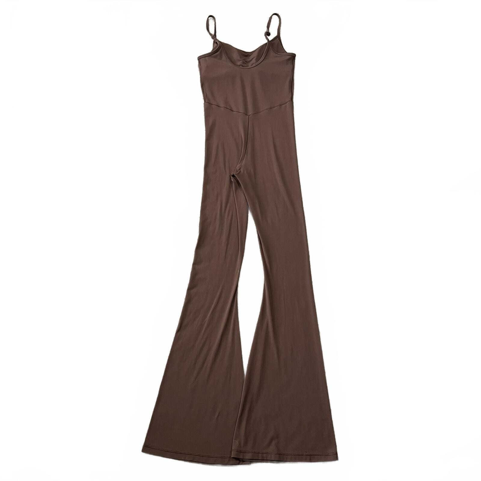 Offline Aerie Real Me Xtra Flare Jumpsuit Brown Size Small