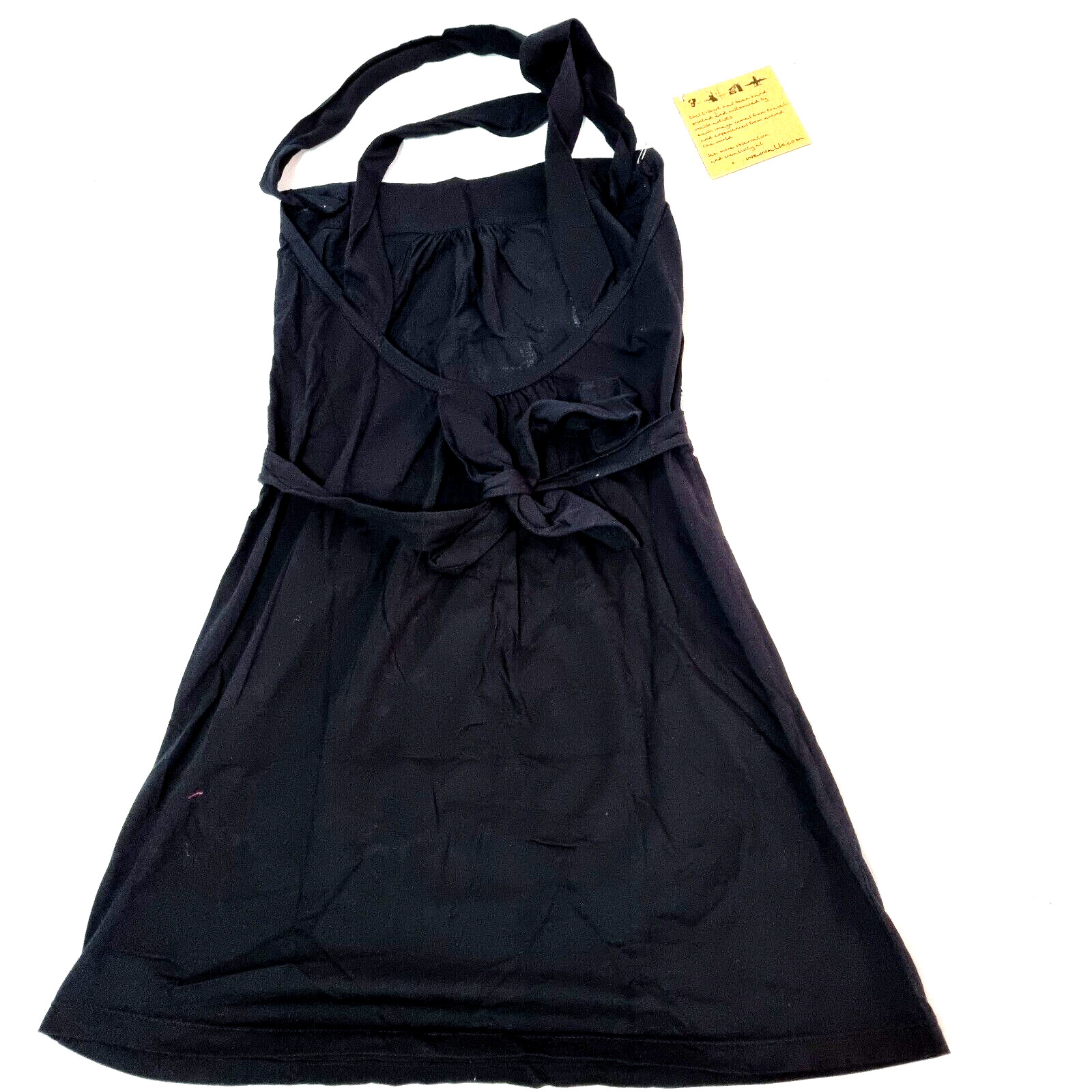 We Walk Dungaree Waist Tie Women Size M Black White Studio Hand Printed Art $59