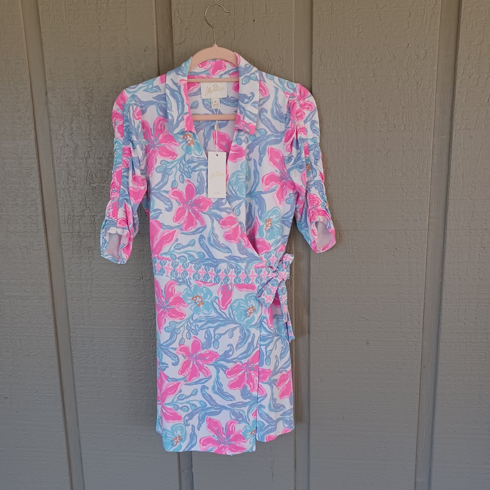 Lilly Pulitzer Ibby Skirted Romper Size M Preppy In Beachside Haven Engine