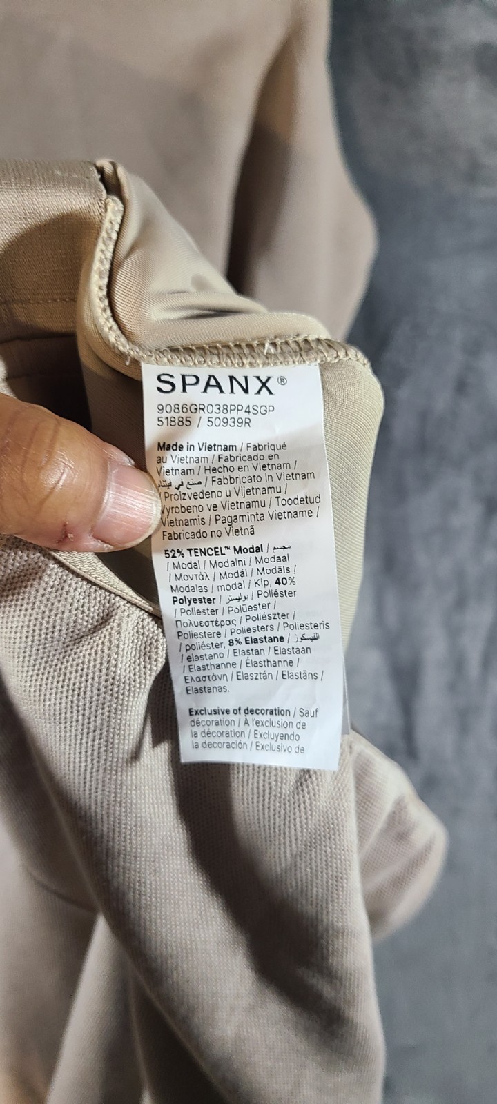 SPANX AirEssentials Pique Sleeveless Jumpsuit Ashwood Beige Taupe Size XL $148