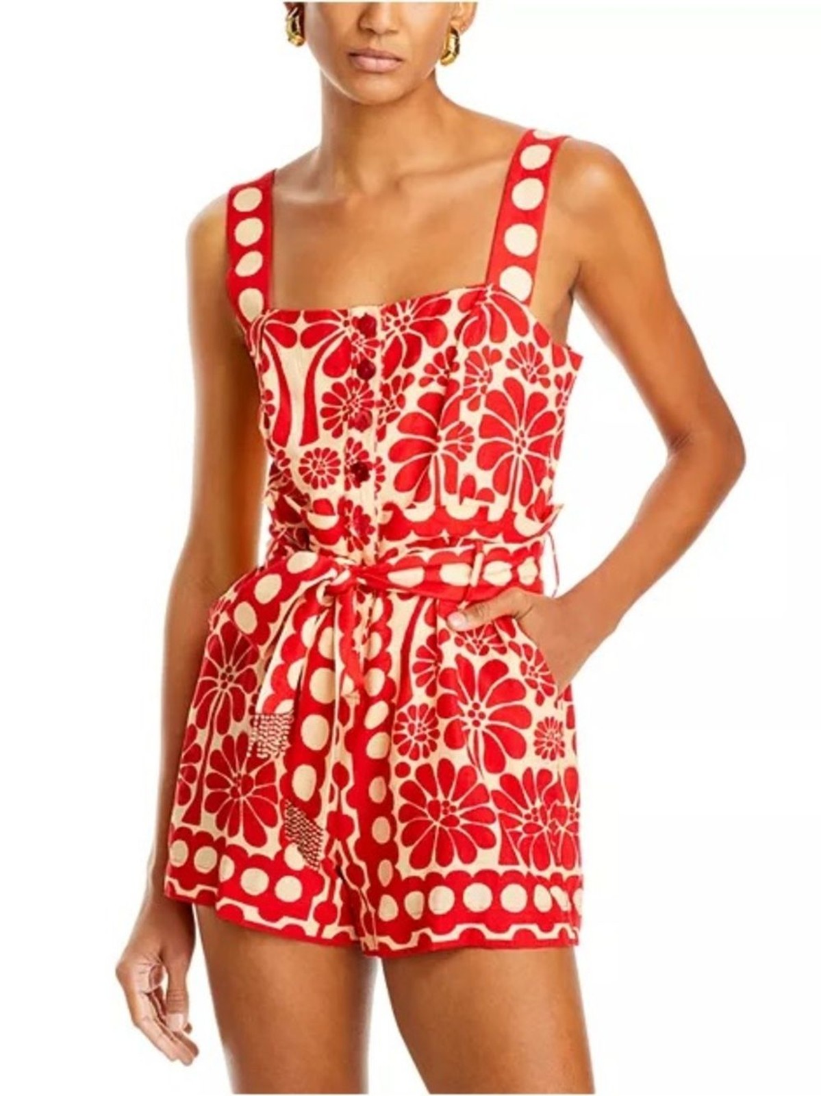 FARM Rio Palermo Linen Blend Romper
