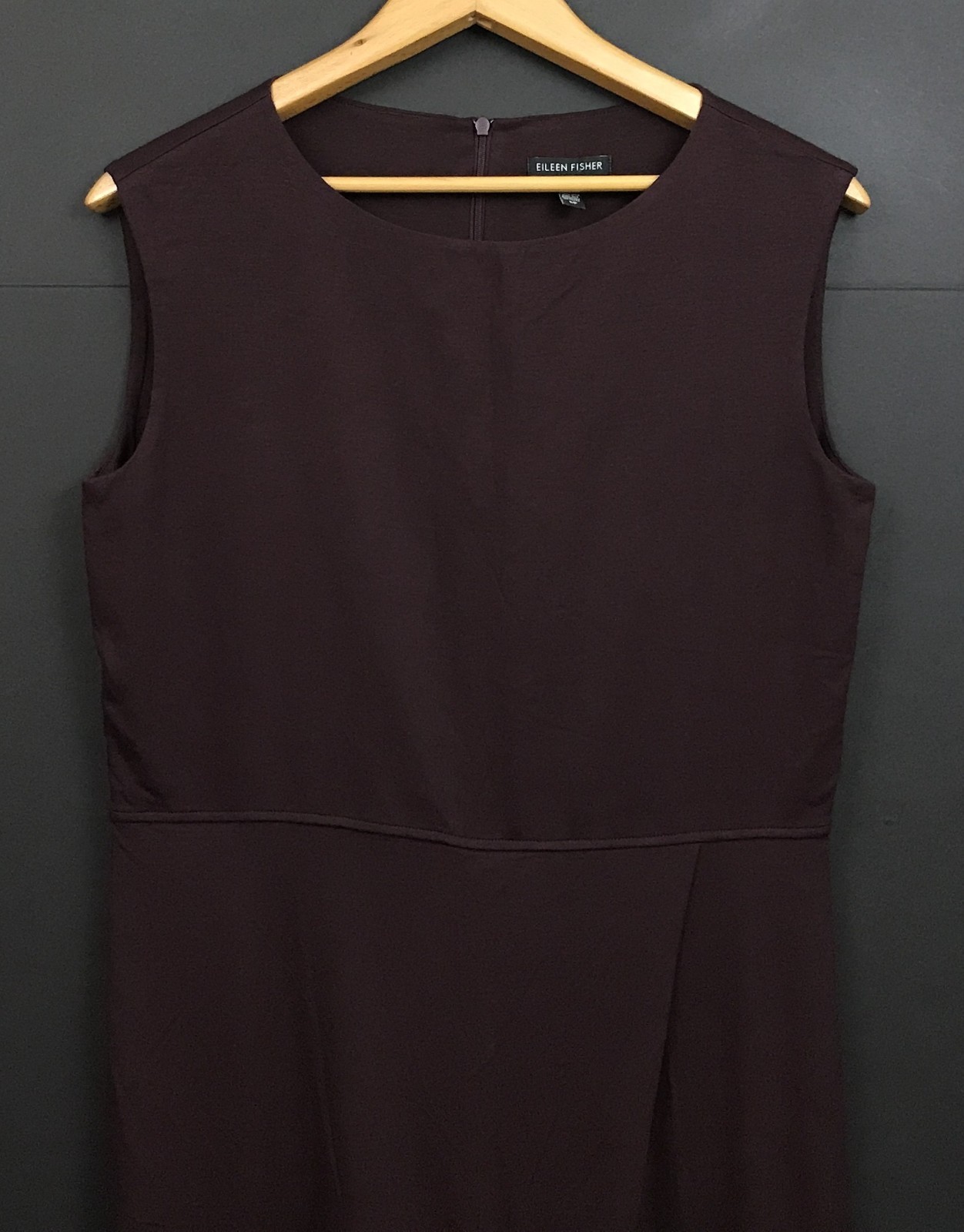 Eileen Fisher Bateau Neck Wrap Jumpsuit Romper Cassis Red Viscose Jersey Size S