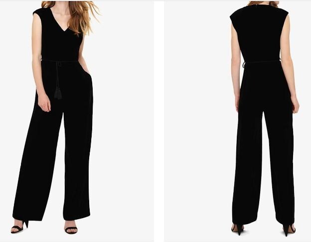 Phase Eight Adelaide Black Velvet Jumpsuit UK 12 BRAND NEW TAGS Original RRP€199