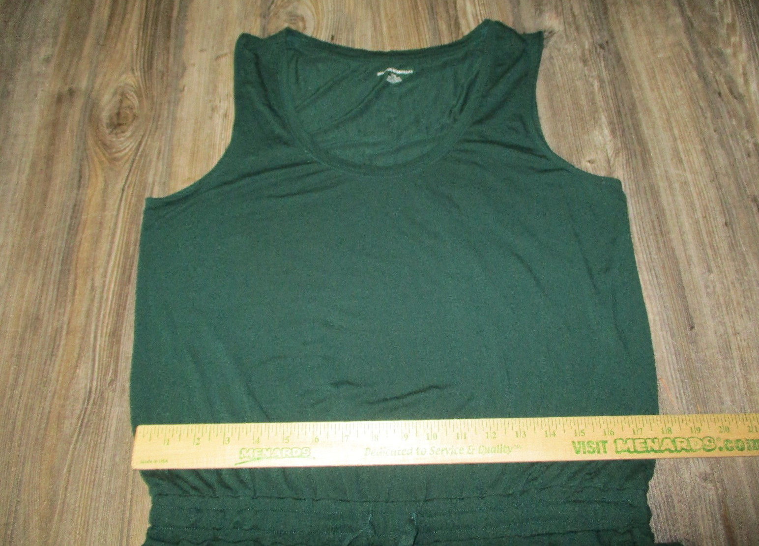 Amazon Essentials Women Sleeveless Scoopneck Wide-Leg Jumpsuit Sz Large Green