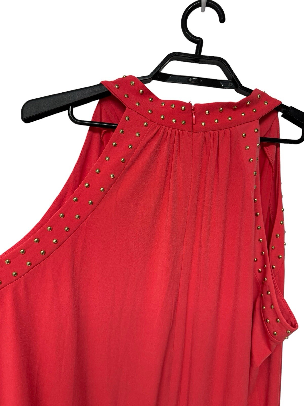 MICHAEL Michael Kors Women’s Sleeveless Beaded sangria Jumpsuit orange Size 3X