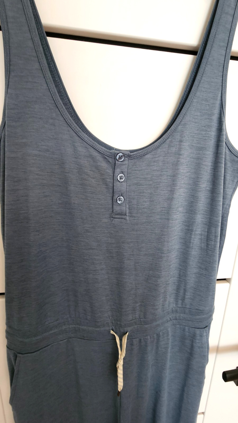 Vuori Women’s Falls Sleeveless Jumpsuit – Blue Light Azure Heather Medium NEW