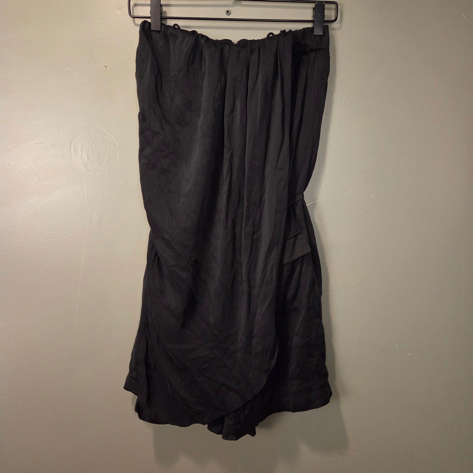 Funktional Women’s 100% Silk Strapless Romper Size XS Black