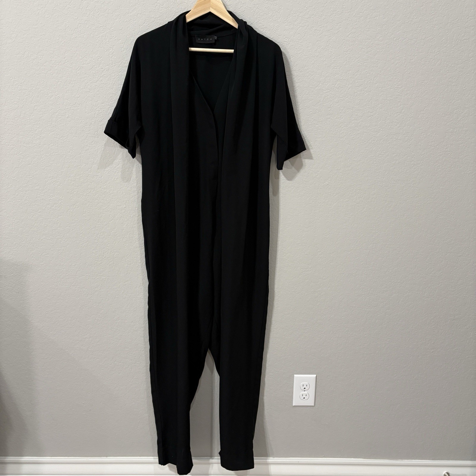 Hatch Jumper Jumpsuit Womens 3 Large Black Domi Maternity Nursing Comfort Button