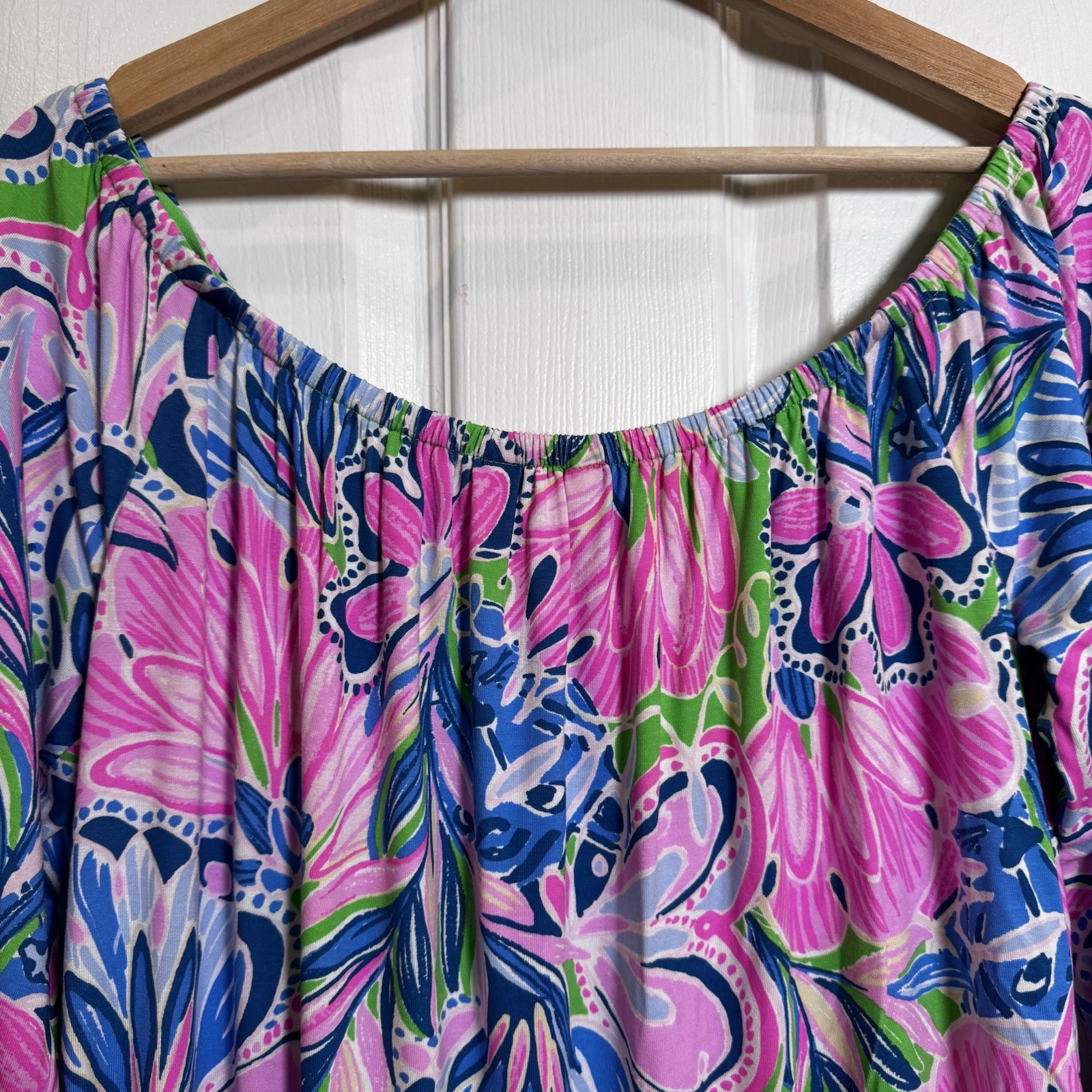 Lilly Pulitzer Lana Long Sleeve Skort Romper Gecko Green Tiger Sunrise Size Lrg
