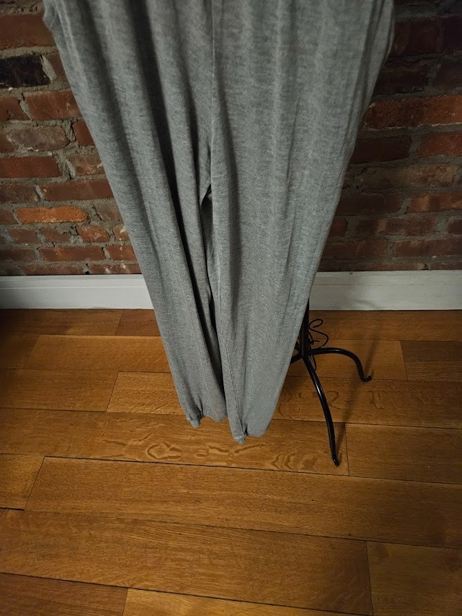 Cherish one shoulder gray jersey knit jumpsuit