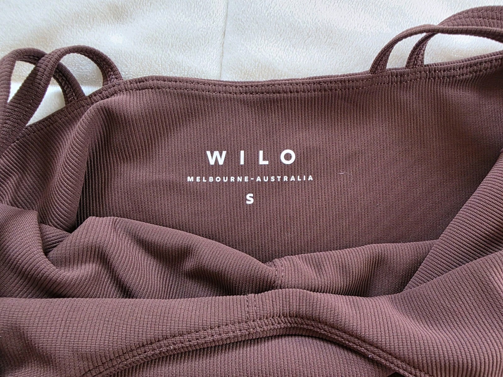 Wilo the Label Women’s Flare Jumpsuit Brown Athletic Workout Loungewear Size S